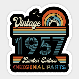 Vintage 1957 67th Birthday Gift For Men Women From Son Daughter Sticker